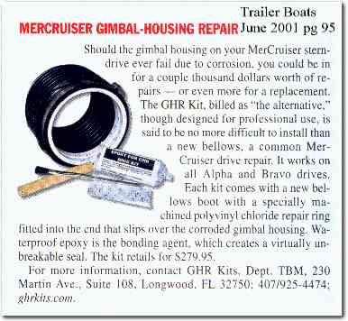 Trailer Boats Gimbal Housing Repair
