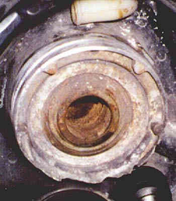 Close up View of the amount of corrosion and damage
