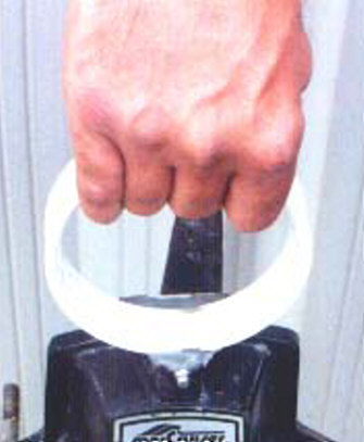 Approximately 35 lb object supported in epoxy bonding demonstration